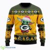 Baby Yoda Green Bay Packers Ugly Christmas Sweater Product Photo 1