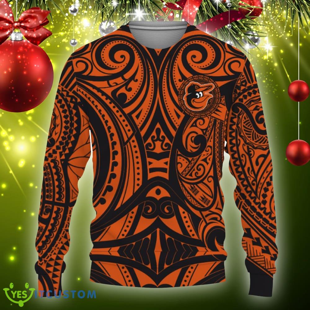 Baltimore Orioles Polynesian Tattoo Mix Teams Knitted Christmas Sweater Gift Holidays 5 Baltimore Orioles Polynesian Tattoo Mix Teams Knitted Christmas Sweater Gift Holidays - Baltimore Orioles Polynesian Tattoo Mix Teams-3D Sweatshirt_3
