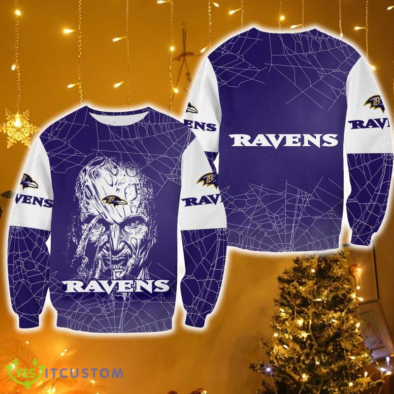 Baltimore Ravens Freddy Krueger Hallowen Edition Unisex Accessory Ugly Sweater For Men And Women Gift Fans Christmas 3 Baltimore Ravens Freddy Krueger Hallowen Edition Unisex Accessory Ugly Sweater For Men And Women Gift Fans Christmas - Baltimore Ravens Freddy Krueger Hallowen Edition Unisex Accessory Ugly Sweater For Men And Women Gift Fans Christmas