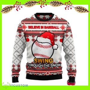Baseball Swing Through Snow Ugly Christmas Sweater New For Men And Women Gift Holidays Christmas - Baseball Swing Through Snow Ugly Christmas Sweater For Men & Women Christmas Gift Sweater US2515_1