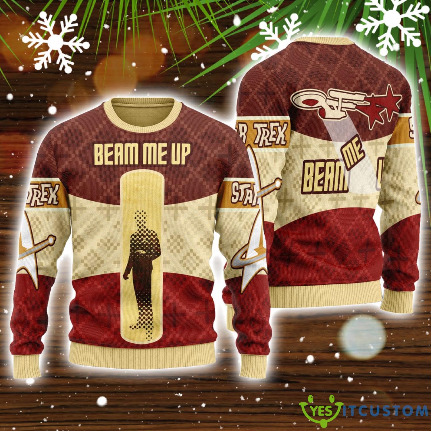 Beam Me Up Ugly Christmas Sweater Christmas Gifts Unisex 3 Beam Me Up Ugly Christmas Sweater Christmas Gifts Unisex Product Photo 1