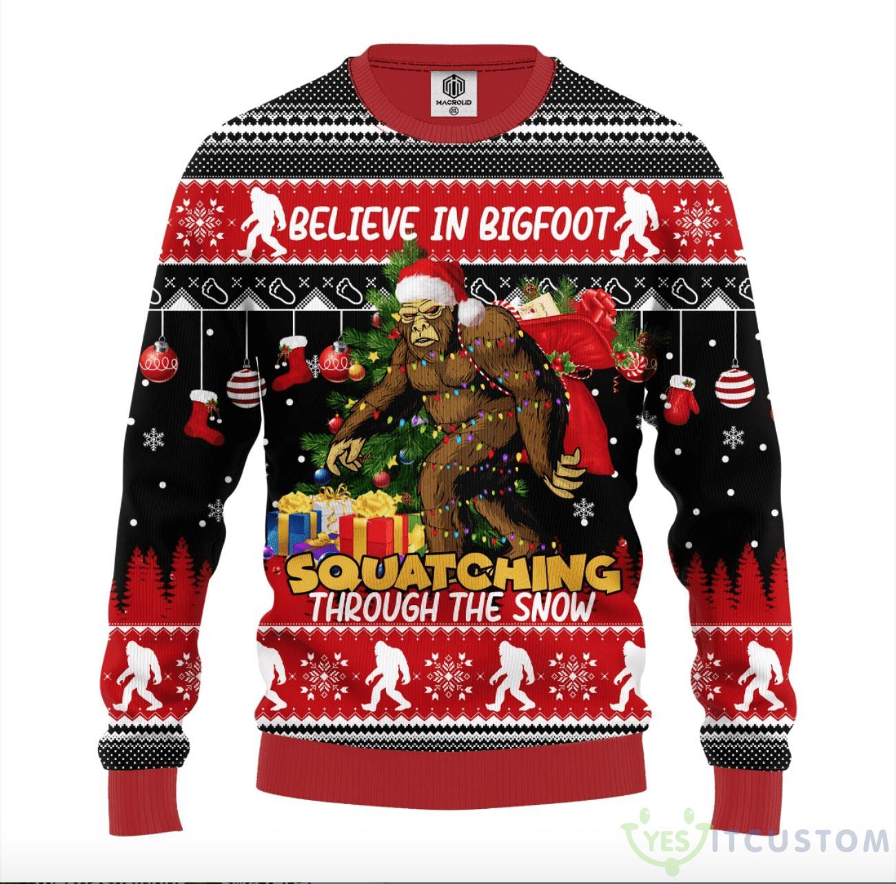 Bigfoot AOP Christmas Sweater 5 Bigfoot AOP Christmas Sweater Product Photo 1