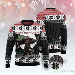 Bigfoot Squatchmas AOP Christmas Sweater 5 Bigfoot Squatchmas AOP Christmas Sweater Product Photo 3