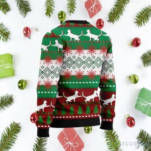Black Cat Light AOP Christmas Sweater Product Photo 1
