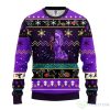 Black Panter AOP Christmas Sweater Pupple Product Photo 1