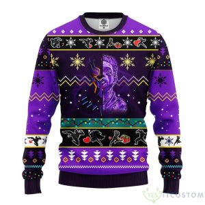 Black Panter AOP Christmas Sweater Pupple Product Photo 1