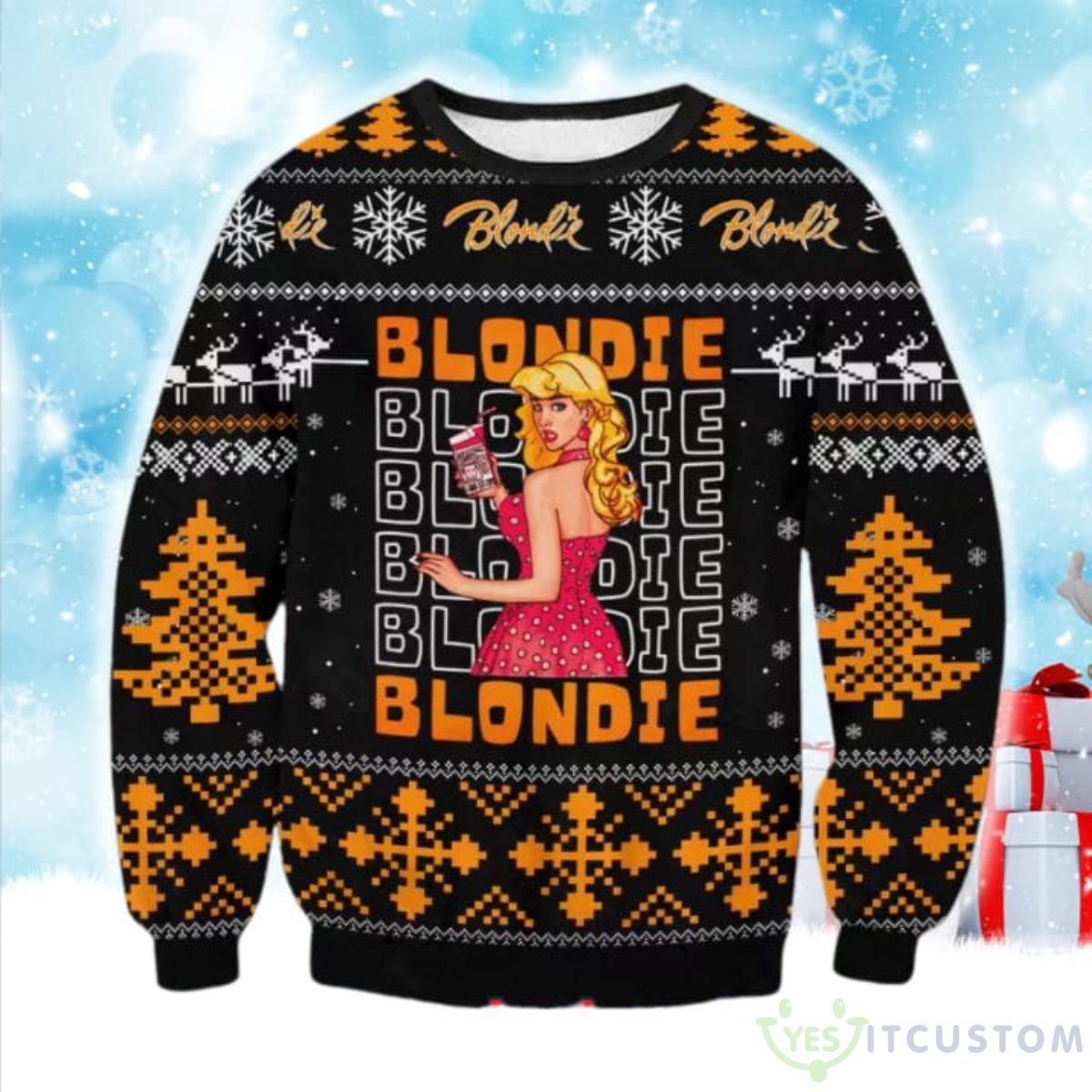 Blondie Rock Band Unisex Ugly Christmas Sweater 3 Blondie Rock Band Unisex Ugly Christmas Sweater - Blondie Rock Band Ugly Christmas Sweater