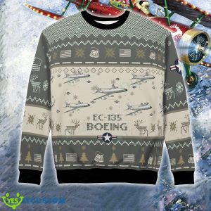 Boeing EC-135 EC135 Christmas Aircraft Ugly Sweater US Air Force 3 Boeing EC-135 EC135 Christmas Aircraft Ugly Sweater US Air Force - Boeing EC-135 EC135 Christmas Aircraft Ugly Sweater US Air Force Photo 6