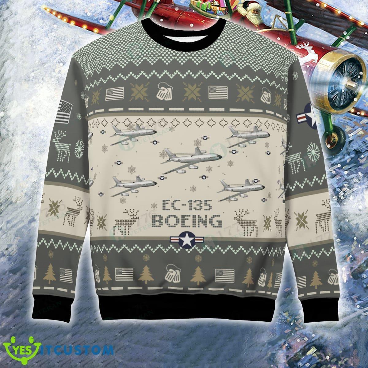 Boeing EC-135 EC135 Christmas Aircraft Ugly Sweater US Air Force 6 Boeing EC-135 EC135 Christmas Aircraft Ugly Sweater US Air Force - Boeing EC-135 EC135 Christmas Aircraft Ugly Sweater US Air Force Photo 6