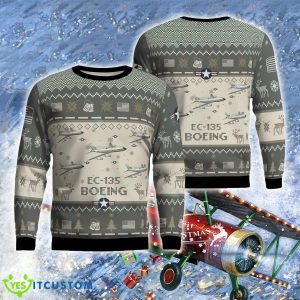 Boeing EC-135 EC135 Christmas Aircraft Ugly Sweater US Air Force - Boeing EC-135 EC135 Christmas Aircraft Ugly Sweater US Air Force Photo 1
