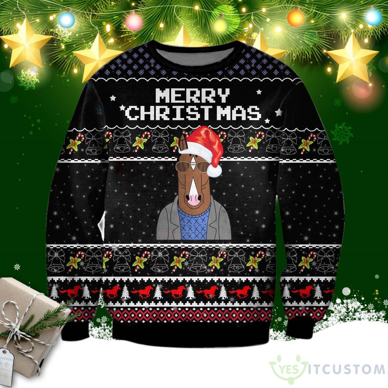 Bojack Horseman Knitting Pattern AOP Christmas Sweater 5 Bojack Horseman Knitting Pattern AOP Christmas Sweater Product Photo 1