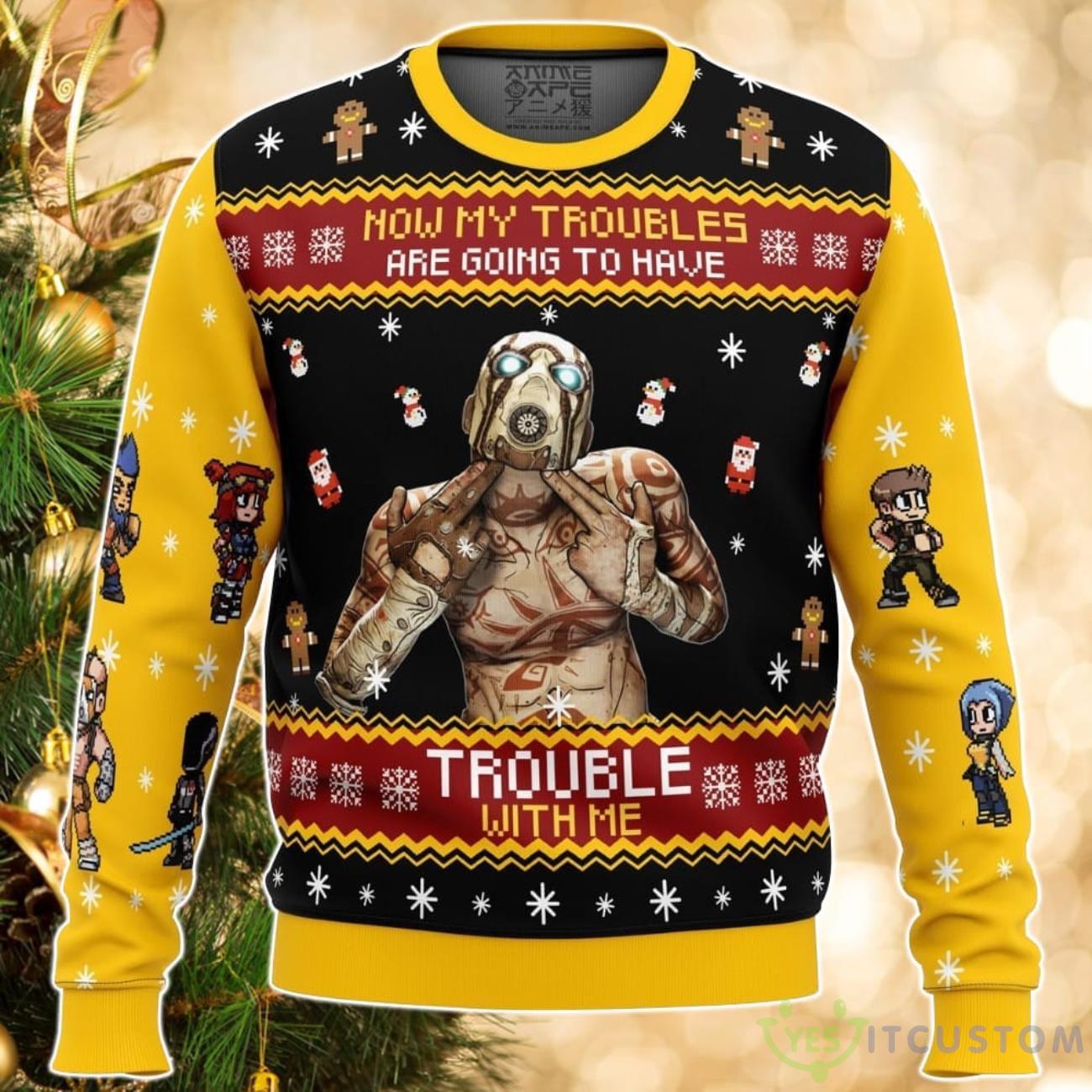Borderlands AOP Christmas Sweater 5 Borderlands AOP Christmas Sweater Product Photo 1