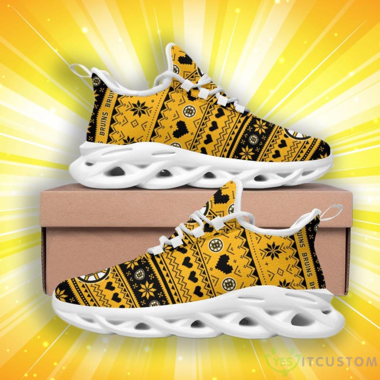 Boston Bruins Christmas Patterns Max Soul Shoes 4 Boston Bruins Christmas Patterns Max Soul Shoes Product Photo 4