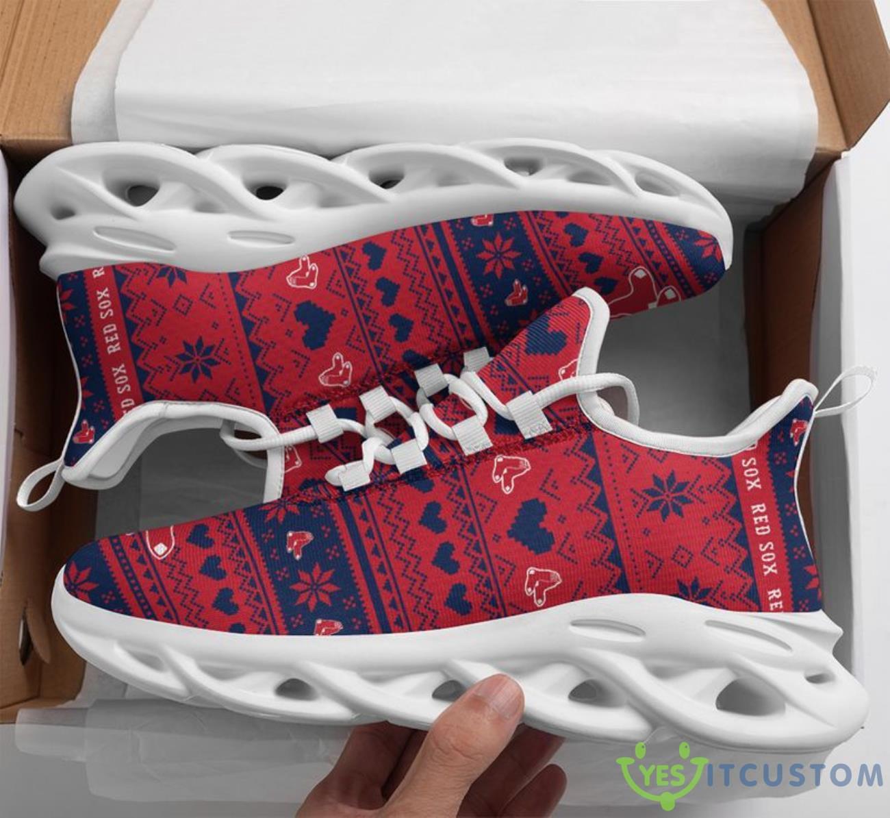 Boston Red Sox Christmas Patterns Max Soul Shoes 9 Boston Red Sox Christmas Patterns Max Soul Shoes Product Photo 1