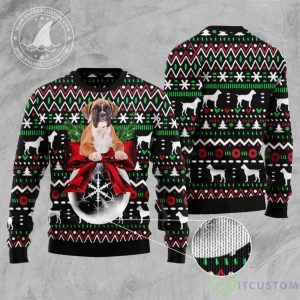 Boxer Xmas Ball AOP Christmas Sweater Product Photo 2