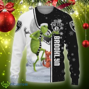 Brooklyn Nets Ugly Christmas Sweater Gift Holidays - Brooklyn Nets T-shirt, Hoodie, Sweatshirt-3D Sweatshirt_3
