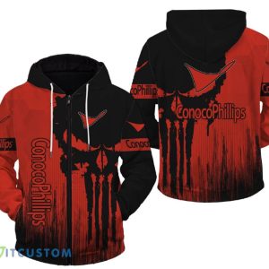 Brush Pattern CONOCOPHILLIPS Logo Brand 3D Zip Hoodie Pullover Print - Brush Pattern CONOCOPHILLIPS Logo Brand 3D Zip Hoodie Pullover Print Photo 2