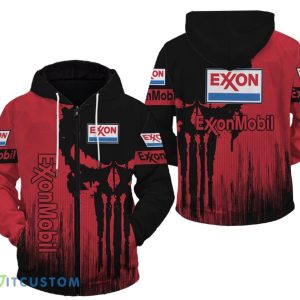Brush Pattern EXXONMOBIL Logo Brand 3D Zip Hoodie Pullover Print - Brush Pattern EXXONMOBIL Logo Brand 3D Zip Hoodie Pullover Print Photo 3