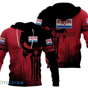 Brush Pattern EXXONMOBIL Logo Brand 3D Zip Hoodie Pullover Print - Brush Pattern EXXONMOBIL Logo Brand 3D Zip Hoodie Pullover Print Photo 2