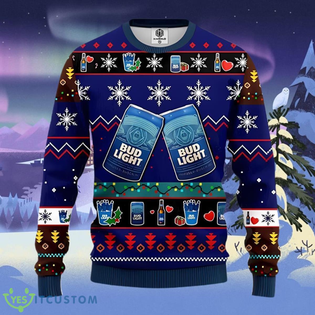 Bud Lights Beer In Xmas Ugly Christmas Sweater Style Gift For Men And Women 3 Bud Lights Beer In Xmas Ugly Christmas Sweater Style Gift For Men And Women Product Photo 1