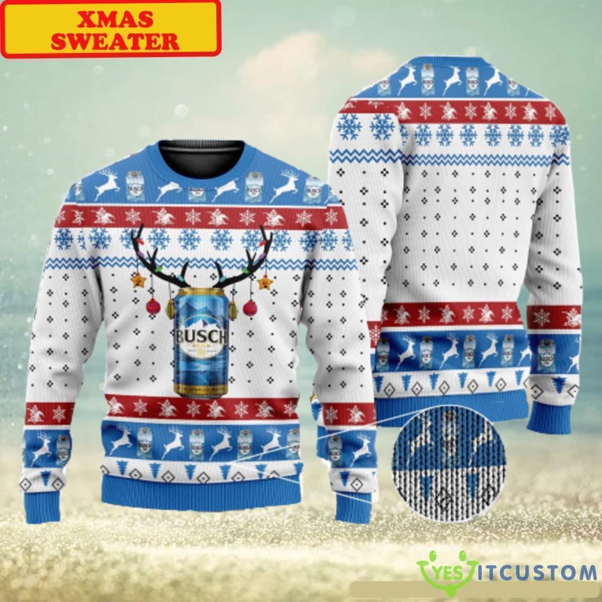 Busch Beer Ugly Christmas Sweater 3 Busch Beer Ugly Christmas Sweater - Busch Beer 3D All Over Printed Ugly Christmas Sweater Christmas Gift For Family_1