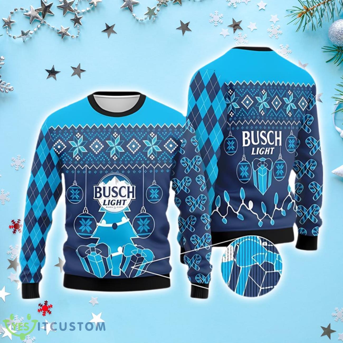 Busch Light Beer Ugly Xmas Sweaters 3 Busch Light Beer Ugly Xmas Sweaters Product Photo 1
