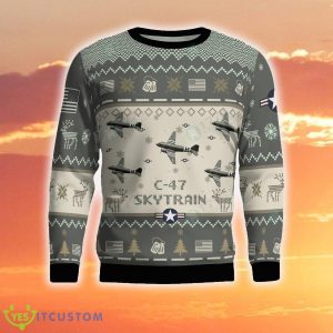 C-47 Skytrain C47 Aircraft Ugly Sweater Christmas All Over Printed For Men And Women - C-47 Skytrain C47_Aircraft Ugly Sweater_2