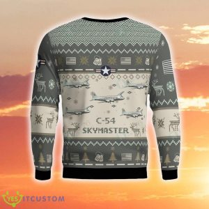 C-54 Skymaster C54 Aircraft Ugly Sweater Christmas All Over Printed For Men And Women - C-54 Skymaster C54_Aircraft Ugly Sweater_3
