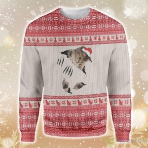 Cat Scratch Ugly Christmas Sweater - Ugly Christmas Cat Scratch EZ12 2810 All Over Print Sweatshirt_1
