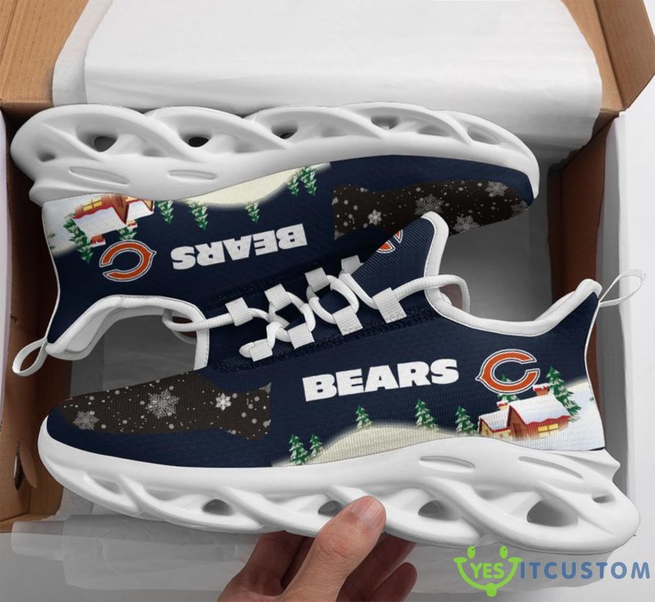 Chicago Bears Christmas Pattern Print Special Style Max Soul Shoes 5 Chicago Bears Christmas Pattern Print Special Style Max Soul Shoes Product Photo 1
