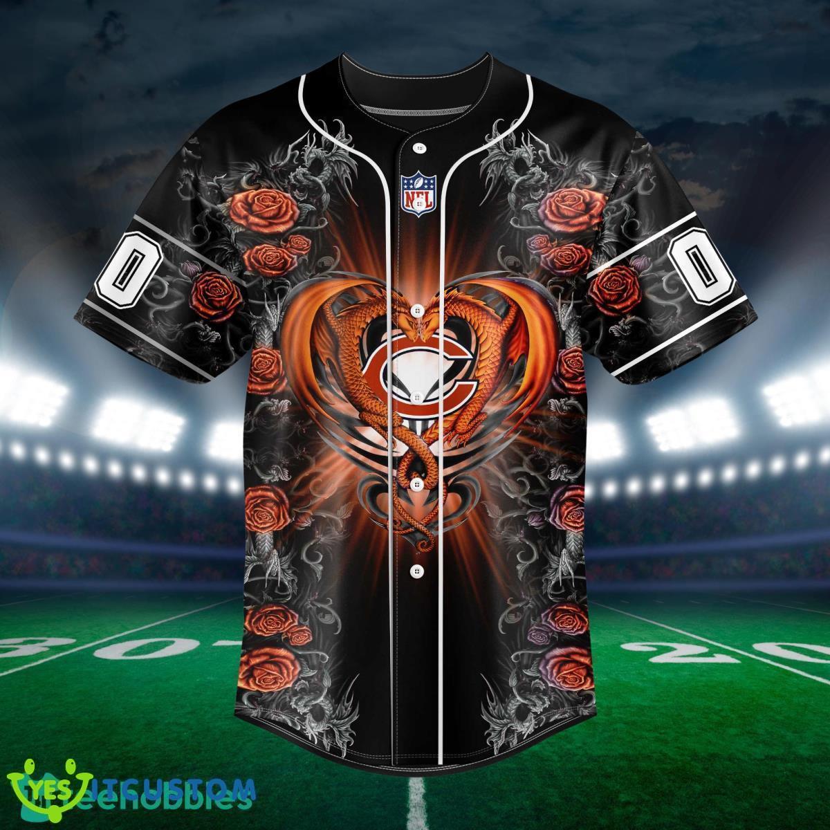 Chicago Bears Custom Name And Number NFL Dragon Jersey Shirt Impressive Gift 8 Chicago Bears Custom Name And Number NFL Dragon Jersey Shirt Impressive Gift Product Photo 2