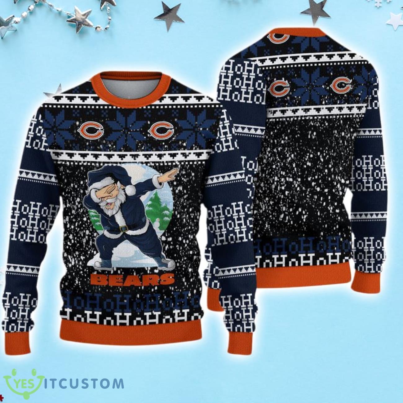 Chicago Bears Dabbing Santa Christmas Sweater 3 Chicago Bears Dabbing Santa Christmas Sweater Product Photo 1