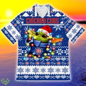 Chicago Cubs Baby Yoda Star Wars Sports Football American Ugly Christmas Hawaiian Shirt - Chicago Cubs Baby Yoda Star Wars Sports Football American Ugly Christmas Sweater New Trends For Fans Club Gifts Unisex Hawaiian Shirt-3D Hawaiian Shirt_3