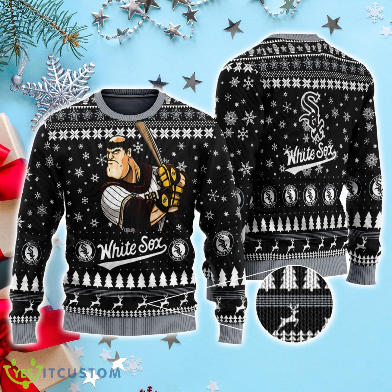Chicago White Sox 3D Ugly Christmas Sweater 3 Chicago White Sox 3D Ugly Christmas Sweater Product Photo 1
