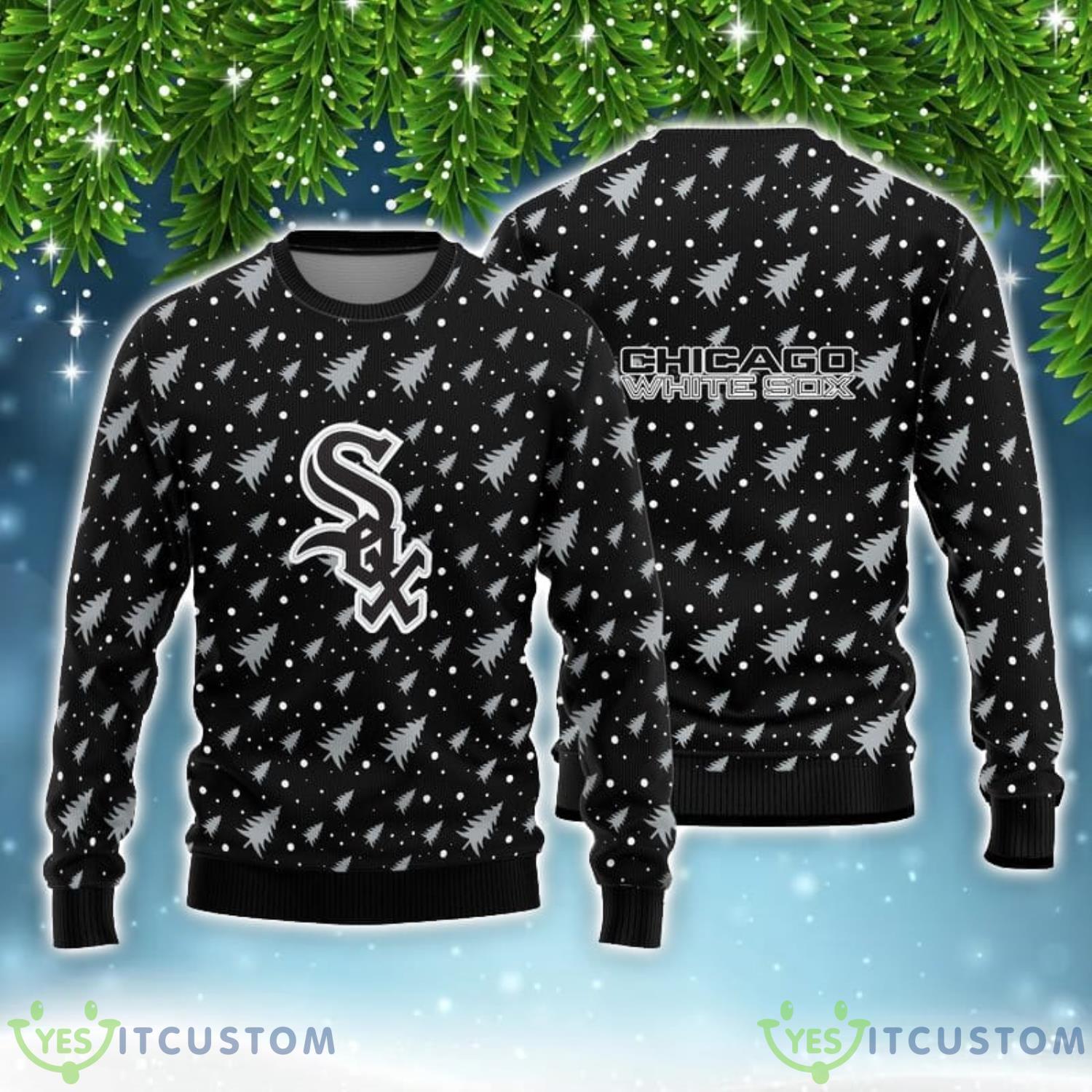 Chicago White Sox Christmas Pine Tree Patterns Pattern AOP Sweater 3 Chicago White Sox Christmas Pine Tree Patterns Pattern AOP Sweater Product Photo 1