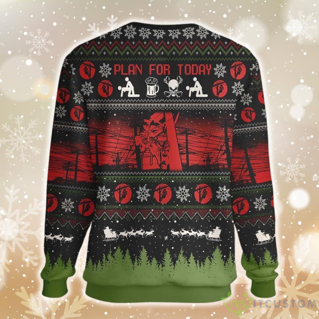 Christian Lineman Ugly Christmas Sweater 6 Christian Lineman Ugly Christmas Sweater Product Photo 2