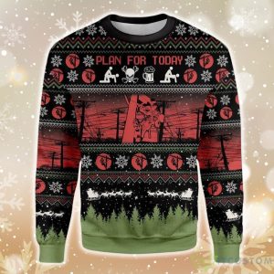 Christian Lineman Ugly Christmas Sweater Product Photo 1