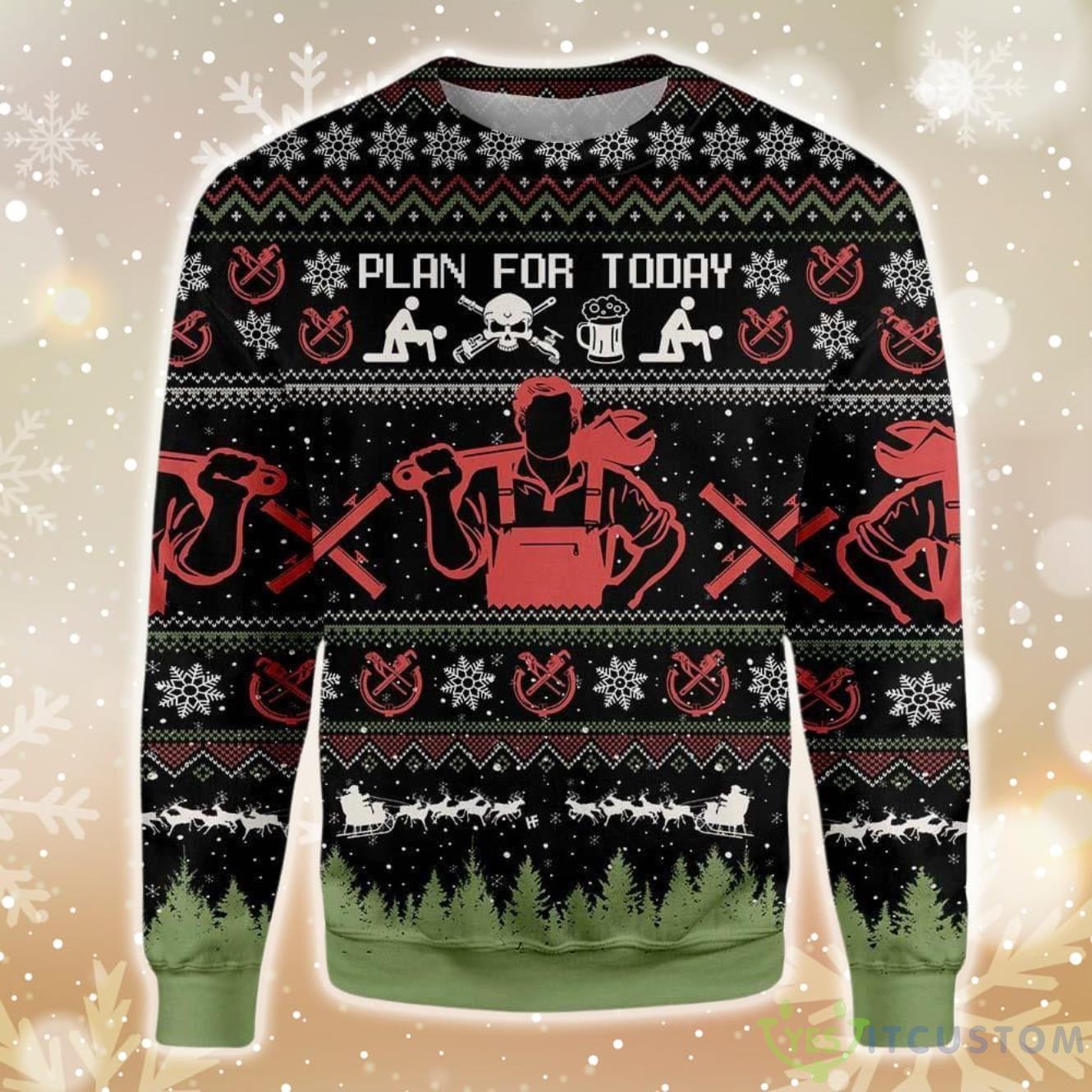 Christian Plumber Ugly Christmas Sweater 5 Christian Plumber Ugly Christmas Sweater Product Photo 1