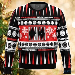 Christmas Backgammon Board Games AOP Christmas Sweater Product Photo 1
