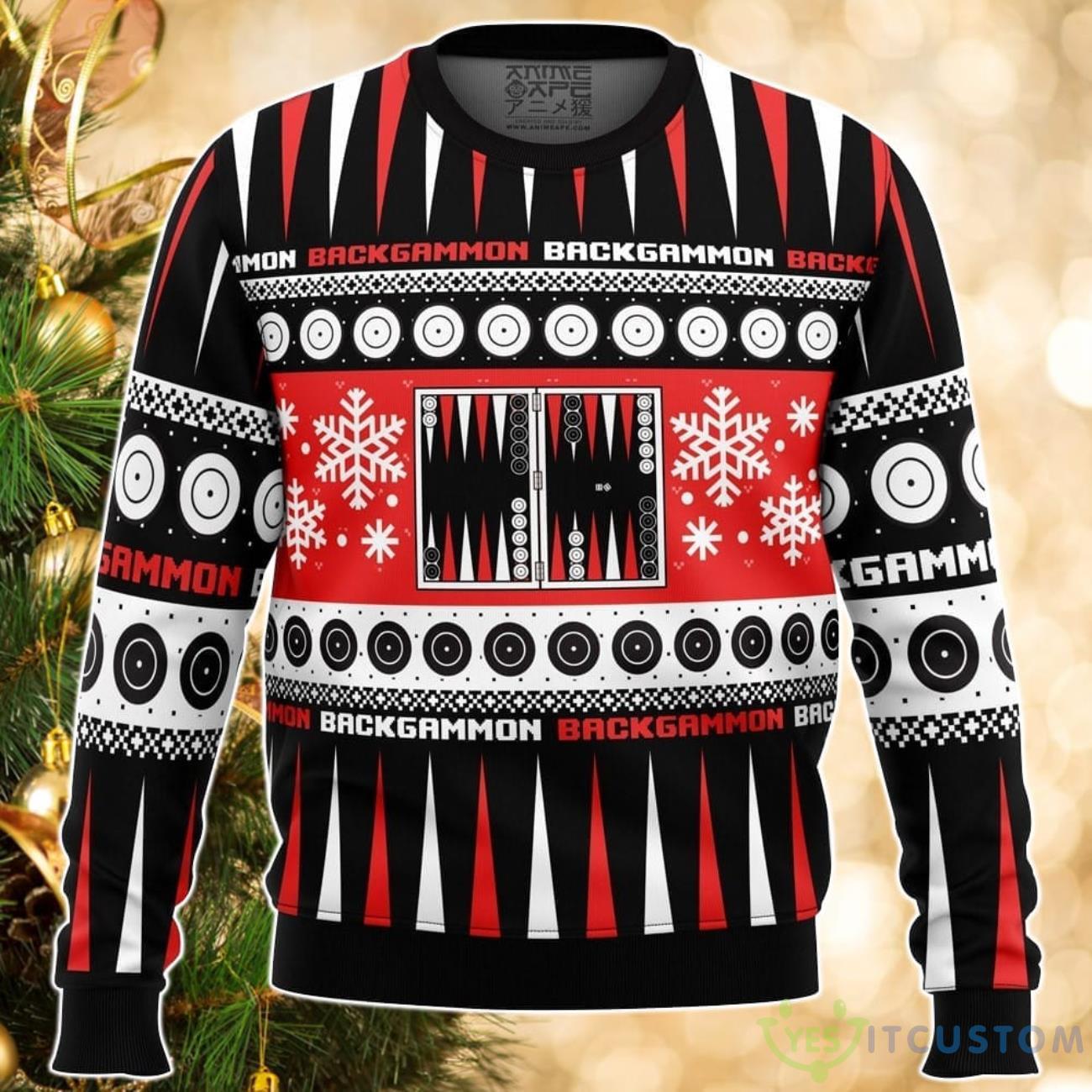Christmas Backgammon Board Games AOP Christmas Sweater 5 Christmas Backgammon Board Games AOP Christmas Sweater Product Photo 1