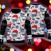 Christmas Baltimore Ravens Skull Pattern Candy Cane Black Knitted Sweater - Christmas Baltimore Ravens Skull Pattern Candy Cane Black Knitted Sweater