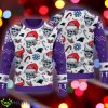 Christmas Carolina Panthers Skull Pattern Candy Cane Purple Ugly Sweater - Christmas Carolina Panthers Skull Pattern Candy Cane Purple Ugly Sweater