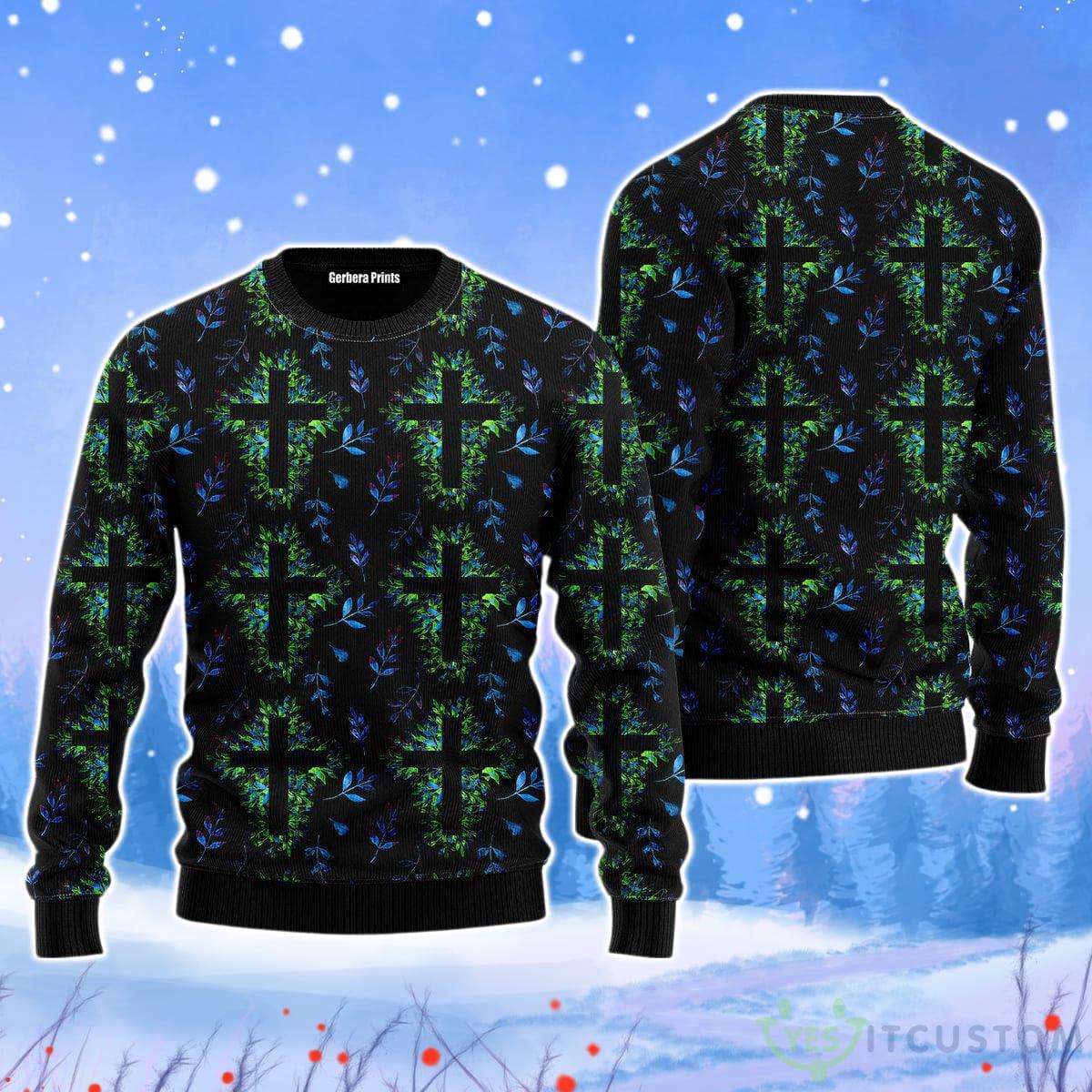 Christmas Cross Christmas Unisex Ugly Sweater 3 Christmas Cross Christmas Unisex Ugly Sweater Product Photo 1