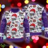 Christmas Denver Broncos Skull Pattern Candy Cane Purple Knitted 3D Sweater - Christmas Denver Broncos Skull Pattern Candy Cane Purple Knitted 3D Sweater