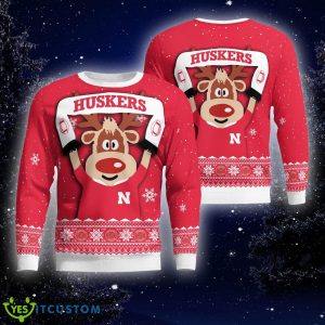 Christmas Nebraska Cornhuskers Funny Ugly 3D Sweater Gift Holidays - Nebraska Cornhuskers Funny Christmas Knitted Sweater Photo 1