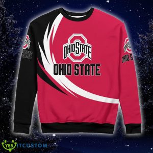 Christmas Ohio State Buckeyes Curved Stripes Ugly Sweater Gift Holidays - Ohio State Buckeyes Curved Stripes Christmas Knitted Sweater Photo 5