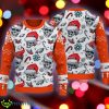 Christmas Philadelphia Eagles Skull Pattern Candy Cane Orange Ugly Sweater - Christmas Philadelphia Eagles Skull Pattern Candy Cane Orange Ugly Sweater