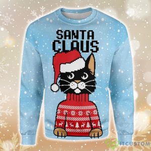 Christmas Santa Claus Cat Ugly Christmas Sweater Product Photo 1