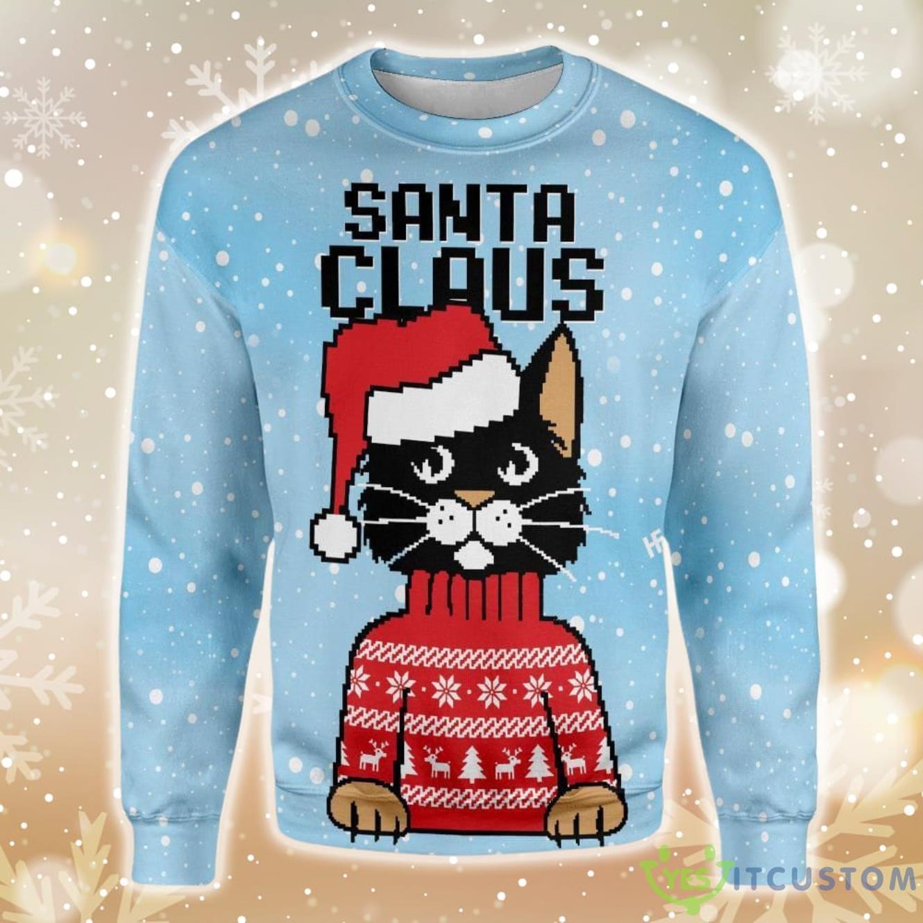 Christmas Santa Claus Cat Ugly Christmas Sweater 5 Christmas Santa Claus Cat Ugly Christmas Sweater Product Photo 1