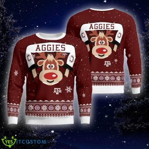 Christmas Texas A&M Aggies Funny Knitted 3D Sweater For Fans - Texas A&M Aggies Funny Christmas Knitted Sweater Photo 1